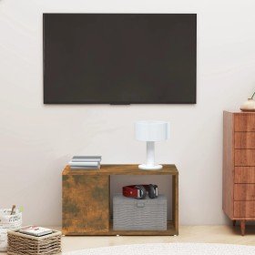 Mueble para TV madera contrachapada roble ahumado 60x24x32 cm en Librerías y estanterías | Comprar online en Foru.es