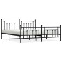 Estructura de cama cabecero y estribo metal negro 200x200 cm de vidaXL, Camas y somieres - Ref: Foro24-353562, Precio: 152,02...
