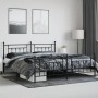 Estructura de cama cabecero y estribo metal negro 200x200 cm de vidaXL, Camas y somieres - Ref: Foro24-353562, Precio: 152,02...