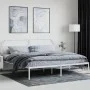 White metal bed frame with headboard 200x200 cm by vidaXL, Beds and slatted bases - Ref: Foro24-353691, Price: 111,59 €, Disc...