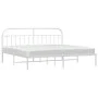 White metal bed frame with headboard 200x200 cm by vidaXL, Beds and slatted bases - Ref: Foro24-353691, Price: 111,59 €, Disc...