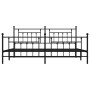 Estructura de cama cabecero y estribo metal negro 200x200 cm de vidaXL, Camas y somieres - Ref: Foro24-353562, Precio: 152,02...