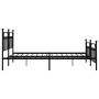Estructura de cama cabecero y estribo metal negro 200x200 cm de vidaXL, Camas y somieres - Ref: Foro24-353562, Precio: 152,02...