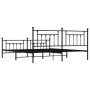 Estructura de cama cabecero y estribo metal negro 200x200 cm de vidaXL, Camas y somieres - Ref: Foro24-353562, Precio: 152,02...