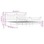 Estructura de cama cabecero y estribo metal negro 200x200 cm de vidaXL, Camas y somieres - Ref: Foro24-353562, Precio: 152,02...