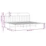 White metal bed frame with headboard 200x200 cm by vidaXL, Beds and slatted bases - Ref: Foro24-353691, Price: 111,59 €, Disc...