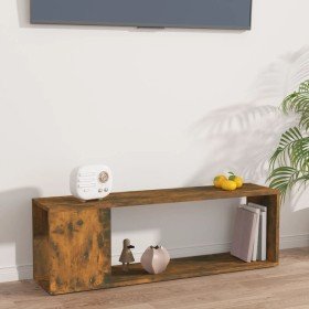 Mueble para TV madera contrachapada roble ahumado 100x24x32 cm en Librerías y estanterías | Comprar online en Foru.es