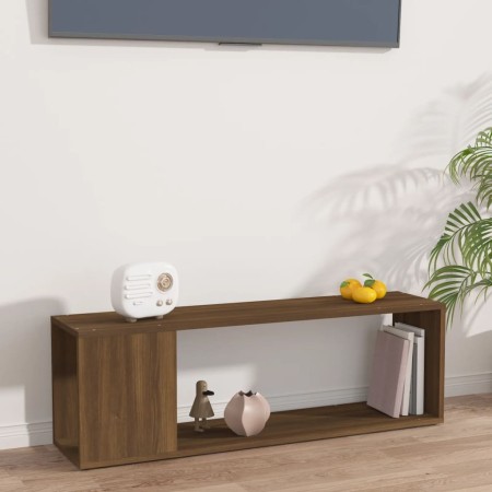 Mueble para TV madera contrachapada roble marrón 100x24x32 cm en Librerías y estanterías | Comprar online en Foru.es