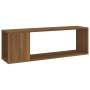 Mueble para TV madera contrachapada roble marrón 100x24x32 cm en Librerías y estanterías | Comprar online en Foru.es