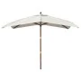 Sombrilla de jardín poste de madera color arena 300x300x273 cm de vidaXL, Sombrillas - Ref: Foro24-363191, Precio: 81,52 €, D...