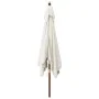 Sombrilla de jardín poste de madera color arena 300x300x273 cm de vidaXL, Sombrillas - Ref: Foro24-363191, Precio: 81,52 €, D...