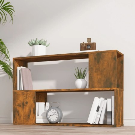 Estantería madera contrachapada color roble ahumado 100x24x63cm en Librerías y estanterías | Comprar online en Foru.es