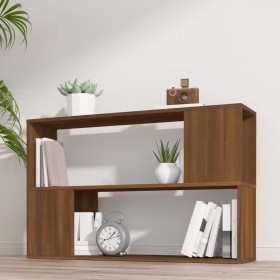 Estantería de madera contrachapada marrón roble 100x24x63 cm en Librerías y estanterías | Comprar online en Foru.es