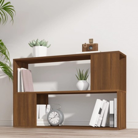 Estantería de madera contrachapada marrón roble 100x24x63 cm en Librerías y estanterías | Comprar online en Foru.es