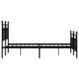 Estructura de cama cabecero y estribo metal negro 140x190 cm de vidaXL, Camas y somieres - Ref: Foro24-353555, Precio: 130,91...