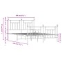 Estructura de cama cabecero y estribo metal negro 140x190 cm de vidaXL, Camas y somieres - Ref: Foro24-353555, Precio: 130,91...