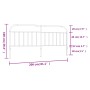 Cabecero de metal negro 200 cm de vidaXL, Cabeceros y pies de cama - Ref: Foro24-353673, Precio: 37,44 €, Descuento: %