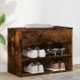 Banco zapatero madera contrachapada roble ahumado 60x30x45 cm en Zapateros y organizadores de calzado | Comprar online en Foru.e