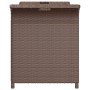 Banco de jardín con cojín ratán sintético marrón 116x46x57 cm de vidaXL, Bancos de jardín - Ref: Foro24-363416, Precio: 132,1...