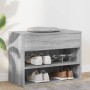 Banco zapatero madera contrachapada gris Sonoma 60x30x45 cm en Zapateros y organizadores de calzado | Comprar online en Foru.es