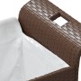 Banco de jardín con cojín ratán sintético marrón 116x46x57 cm de vidaXL, Bancos de jardín - Ref: Foro24-363416, Precio: 132,1...