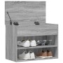Banco zapatero madera contrachapada gris Sonoma 60x30x45 cm en Zapateros y organizadores de calzado | Comprar online en Foru.es