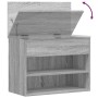Banco zapatero madera contrachapada gris Sonoma 60x30x45 cm en Zapateros y organizadores de calzado | Comprar online en Foru.es