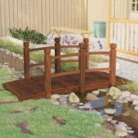Puente de jardín con barandillas madera de abeto 150x67x56cm de vidaXL, Puentes de jardín - Ref: Foro24-363356, Precio: 152,6...