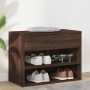 Banco zapatero madera contrachapada roble marrón 60x30x45 cm en Zapateros y organizadores de calzado | Comprar online en Foru.es