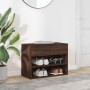 Banco zapatero madera contrachapada roble marrón 60x30x45 cm en Zapateros y organizadores de calzado | Comprar online en Foru.es