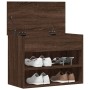 Banco zapatero madera contrachapada roble marrón 60x30x45 cm en Zapateros y organizadores de calzado | Comprar online en Foru.es