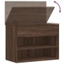 Banco zapatero madera contrachapada roble marrón 60x30x45 cm en Zapateros y organizadores de calzado | Comprar online en Foru.es