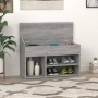 Banco zapatero madera contrachapada gris Sonoma 80x30x45 cm en Zapateros y organizadores de calzado | Comprar online en Foru.es