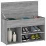 Banco zapatero madera contrachapada gris Sonoma 80x30x45 cm en Zapateros y organizadores de calzado | Comprar online en Foru.es