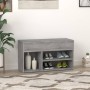 Banco zapatero madera contrachapada gris Sonoma 80x30x45 cm en Zapateros y organizadores de calzado | Comprar online en Foru.es