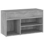 Banco zapatero madera contrachapada gris Sonoma 80x30x45 cm en Zapateros y organizadores de calzado | Comprar online en Foru.es