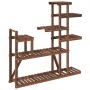 Soporte para flores de madera maciza abeto 110x25x111 cm de vidaXL, Soportes para macetas - Ref: Foro24-362867, Precio: 49,20...