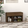 Banco zapatero madera contrachapada roble marrón 80x30x45 cm en Zapateros y organizadores de calzado | Comprar online en Foru.es