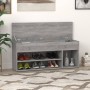 Banco zapatero madera contrachapada gris Sonoma 105x30x45 cm en Zapateros y organizadores de calzado | Comprar online en Foru.es