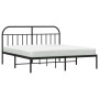 Estructura de cama con cabecero metal negro 180x200 cm de vidaXL, Camas y somieres - Ref: Foro24-353639, Precio: 155,79 €, De...