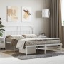 Estructura de cama con cabecero metal blanca 140x200 cm de vidaXL, Camas y somieres - Ref: Foro24-353685, Precio: 102,06 €, D...
