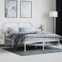 Estructura de cama con cabecero metal blanca 140x200 cm de vidaXL, Camas y somieres - Ref: Foro24-353685, Precio: 102,06 €, D...