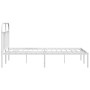 Estructura de cama con cabecero metal blanca 140x200 cm de vidaXL, Camas y somieres - Ref: Foro24-353685, Precio: 102,06 €, D...