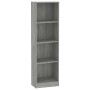 Estantería de 4 niveles contrachapada gris Sonoma 40x24x143 cm en Librerías y estanterías | Comprar online en Foru.es