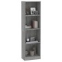 Estantería de 4 niveles contrachapada gris Sonoma 40x24x143 cm en Librerías y estanterías | Comprar online en Foru.es