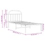 Estructura de cama de metal con cabecero blanco 90x190 cm de vidaXL, Camas y somieres - Ref: Foro24-353676, Precio: 78,14 €, ...