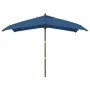 Sombrilla de jardín poste de madera azul azure 300x300x273 cm de vidaXL, Sombrillas - Ref: Foro24-363198, Precio: 86,06 €, De...