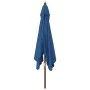 Sombrilla de jardín poste de madera azul azure 300x300x273 cm de vidaXL, Sombrillas - Ref: Foro24-363198, Precio: 86,06 €, De...