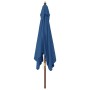 Sombrilla de jardín poste de madera azul azure 300x300x273 cm de vidaXL, Sombrillas - Ref: Foro24-363198, Precio: 87,20 €, De...
