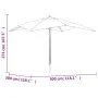 Sombrilla de jardín poste de madera azul azure 300x300x273 cm de vidaXL, Sombrillas - Ref: Foro24-363198, Precio: 86,06 €, De...